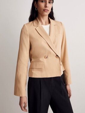 Madewell Desert Dune Drapeweave Caldwell Short Blazer Medium
